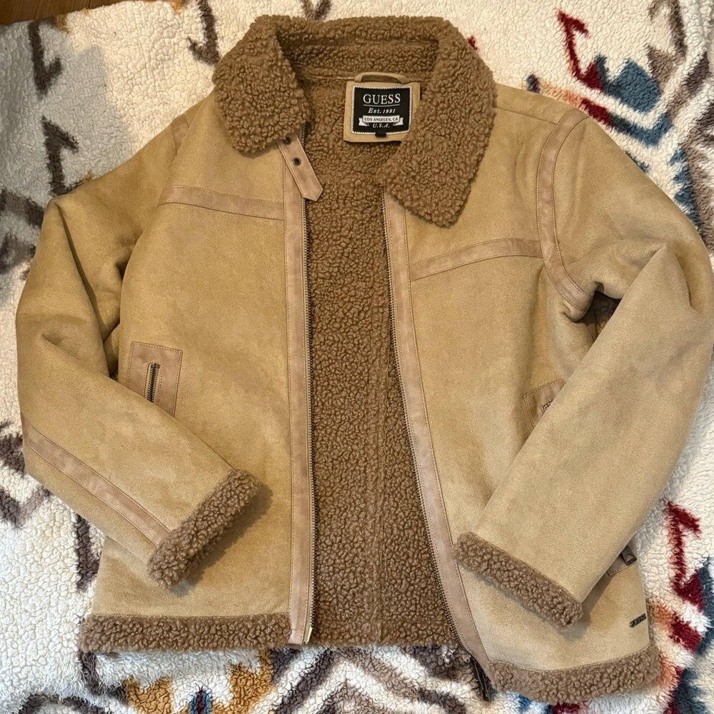 Guess Beige Shearling Jacket